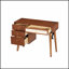 Ensemble de coiffeuse à maquillage rétro en bois bohémien avec prise de charge, port USB, tabouret et tiroirs de rangement multiples