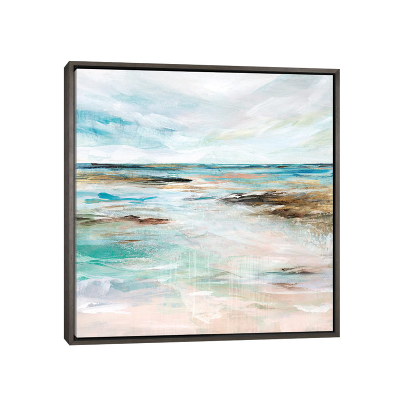 «Midnight Clear I» par Isabelle Z - reproduction d'art, Toile encadrée de bois rustique foncé, H 26 po x l 26 po x P 1,5 po