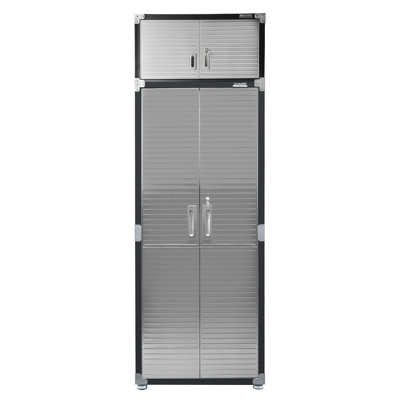 Seville Classics UltraHD 2-Piece Storage Cabinet Set, Graphite, 30"" W x 18"" D x 90.5"" H -  UltraHD®, UHDK20445