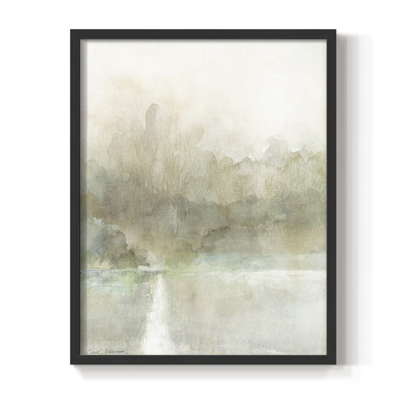 Gentle Path I Framed Print - Solid Wood, Black, 21" H x 17" W