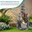 20" 3-Tier Pastoral Water Fountain with LED Lights, Bucket Birdhouse Cascading Waterfall Decor, Weather-Resistant Resin Outdoor Feature