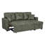Canapé-lit, canapé modulaire avec lit escamotable, méridienne réversible, canapé modulaire avec rangement, tissu respirant vert olive, solution pour petit espace, canapé-lit convertible, canapé en L-1413297878-1413297900