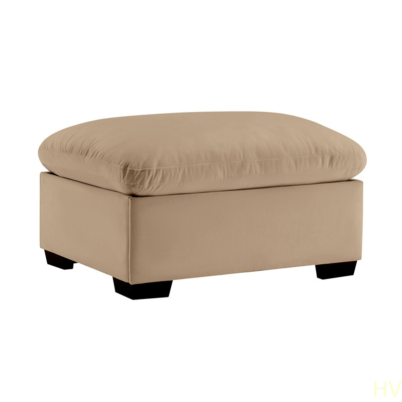 Canapé modulaire en velours avec rangement Cloudies, Beige