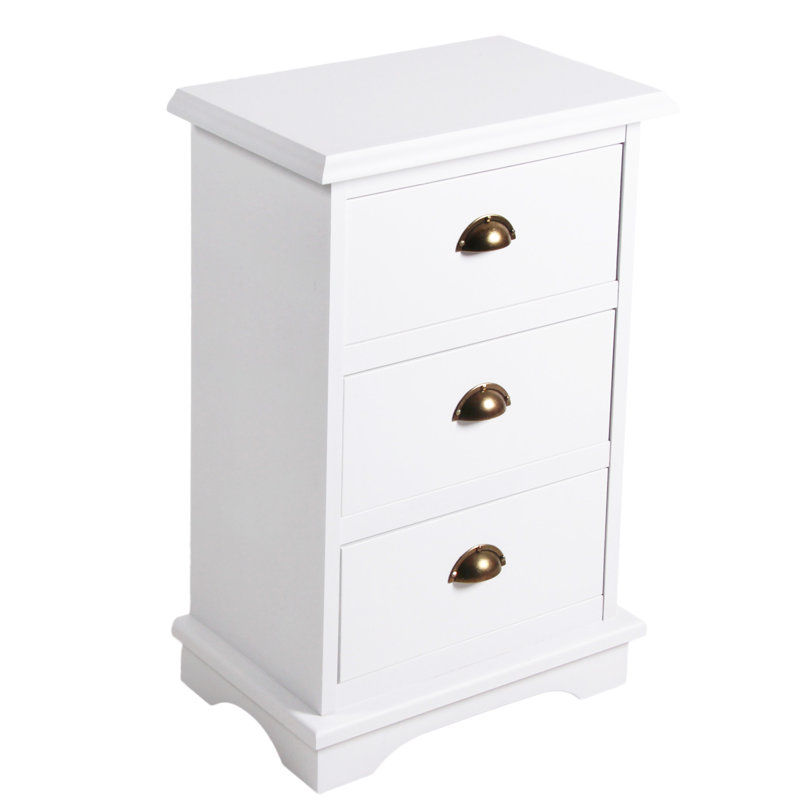 Allene 47cm W Solid Wood Bedside Table