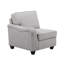 Canapé modulaire en L gris clair de 7 po avec repose-pieds et repose-pieds Leo
