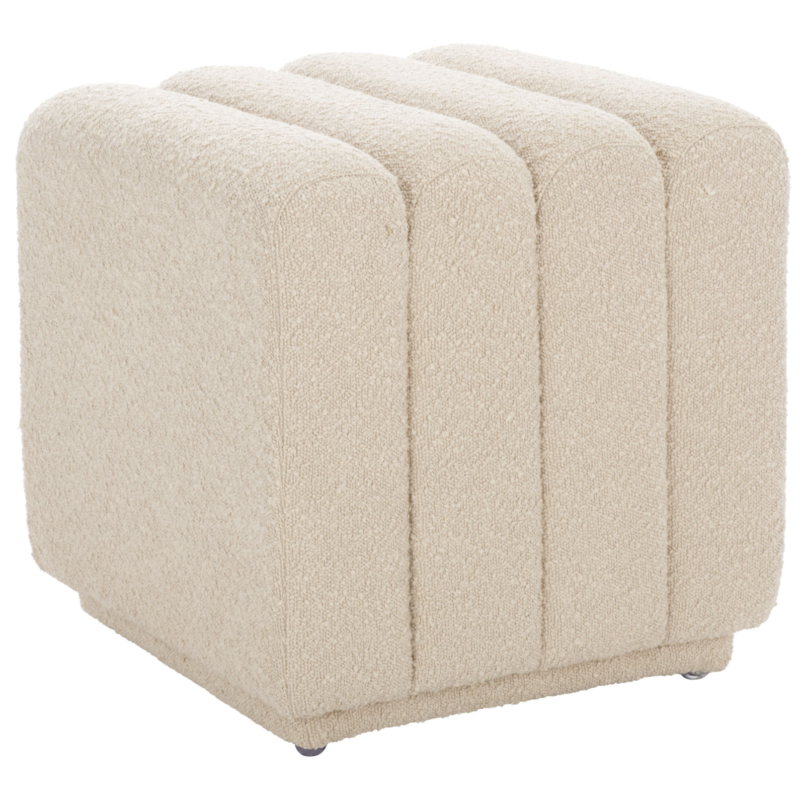 19" Square Ottoman, Beige