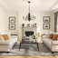 6-Lights Dimmable Ceiling Chandeliers with Leaf-348680312