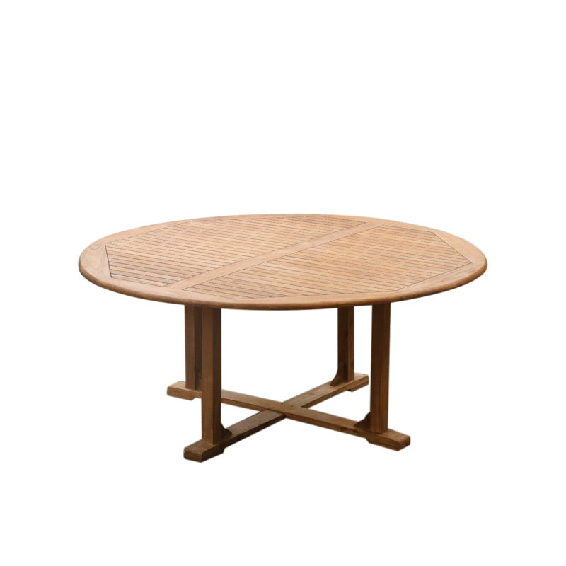 Jameown Outdoor Round Teak Dining Table