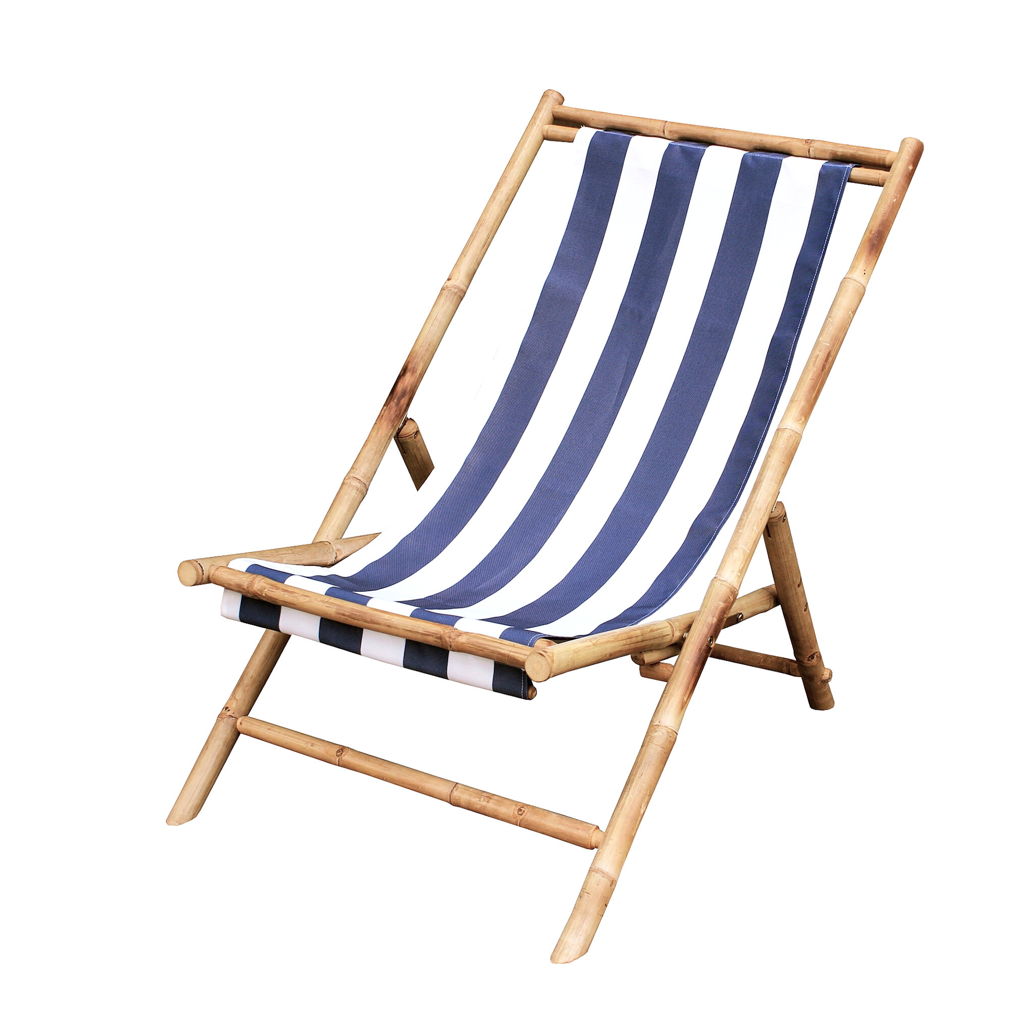 Fitzhugh Folding Beach Chair with Cushion Birch Lane Color: Brown