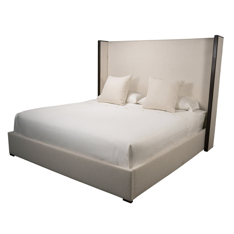 Elyse Wingback Bed, Off White, King