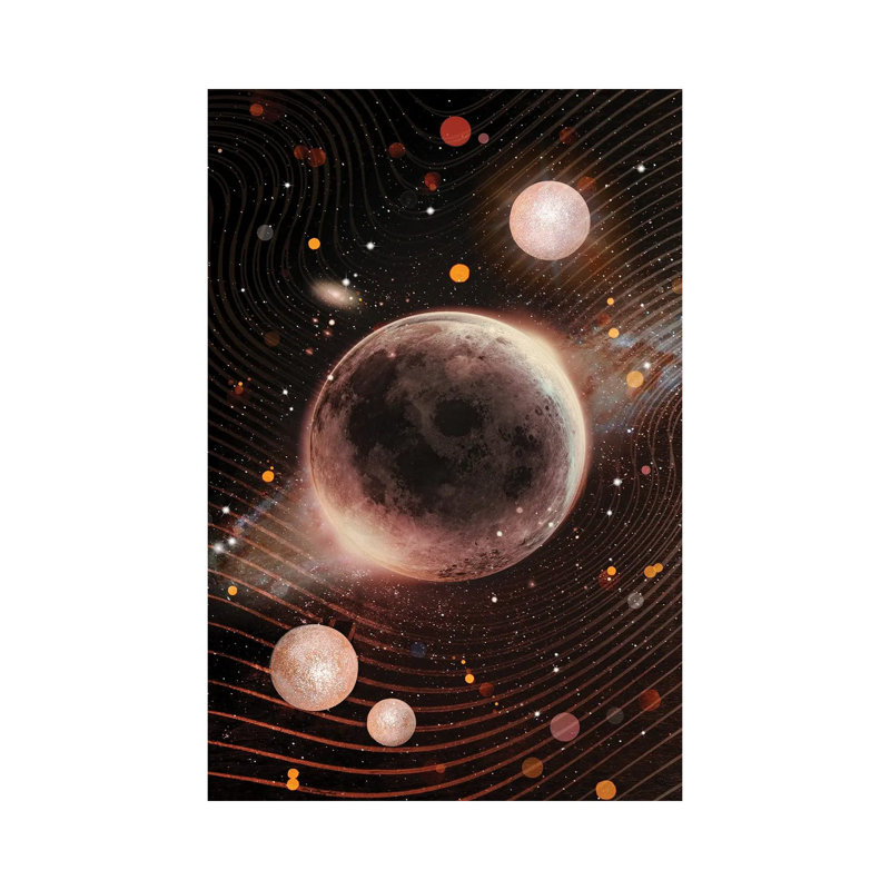 Gold Galaxy 1 Piece Wrapped Canvas Painting, 66.04 cm H x 45.72 cm W x 1.91 cm D
