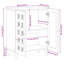 60cm Solid Wood Sideboard