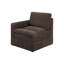 Modulaire moderne modulaire de salon 6 pièces - 2 x un fauteuil, sans accoudoirs en suède vison, meubles-1266292798