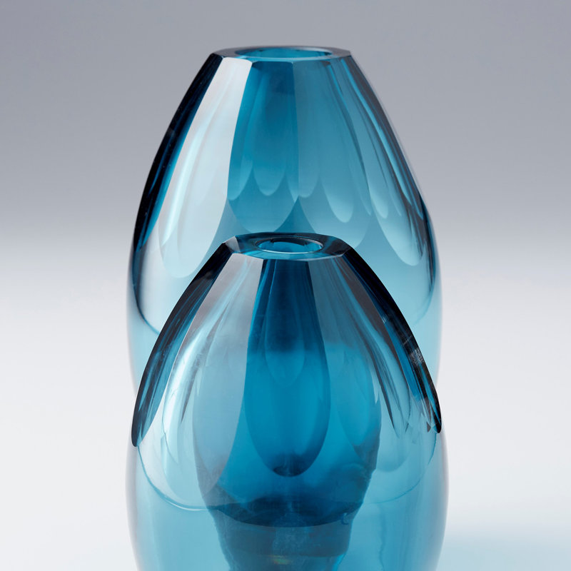Cressida Glass Table Vase, 11.5" H x 7" W x 7" D
