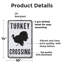 Enseigne de dinde en aluminium 10 po x 14 po-119478624-119478625