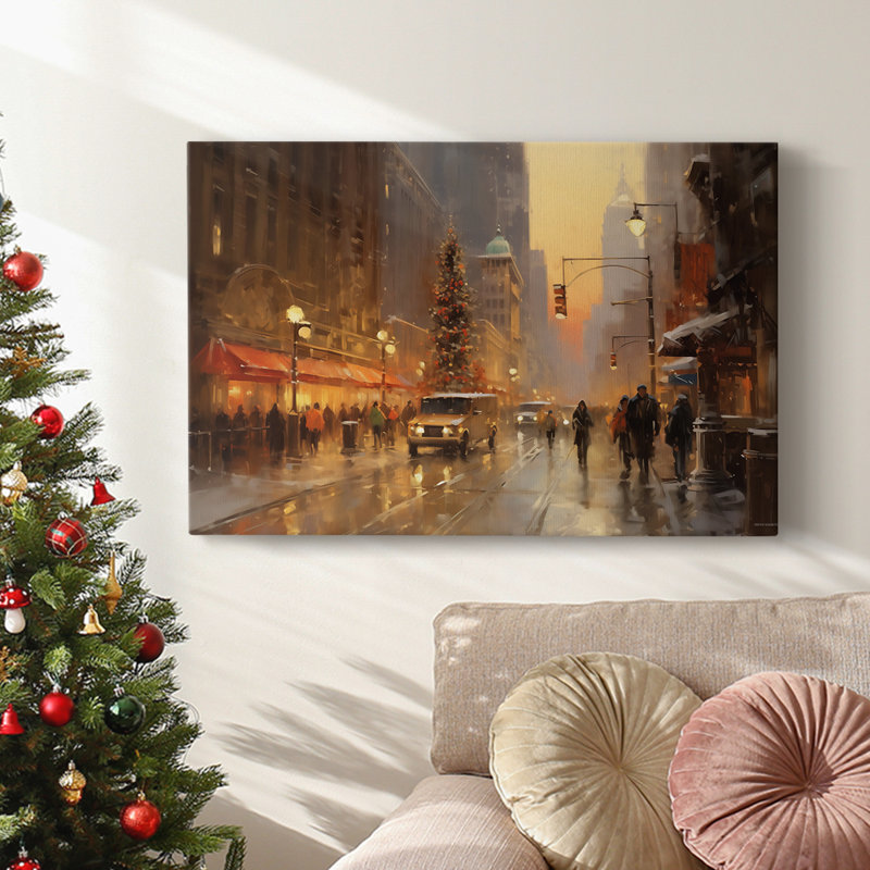 Christmas Holiday Arts - Toile tendue avec châssis, H 12 po x l 18 po
