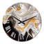 Horloge murale moderne noir et blanc à vagues de marbre liquide IV-814446106