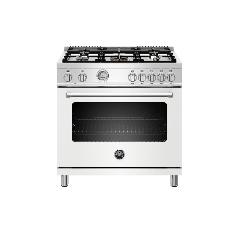 Bertazzoni 36'' W Free Standing Range, Bianco Matt