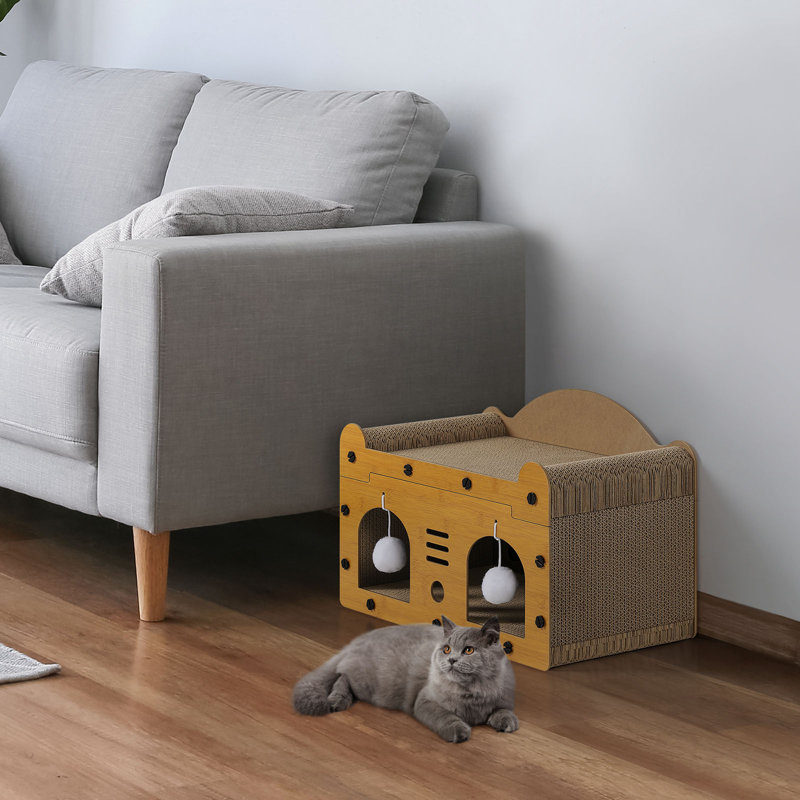 Griffoir pour chat avec double porte