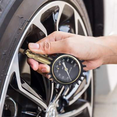 Tire Pressure Gauge with Rubber Grip