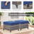 Ebern Designs 3 Pieces Outdoor Patio Furniture Set, 3-Seater Sofa Set With Ottomans, All-Weather PE Rattan Outdoor Sofa Set For Poolside, Garden, Deck, Blue, Beige-1477292729
