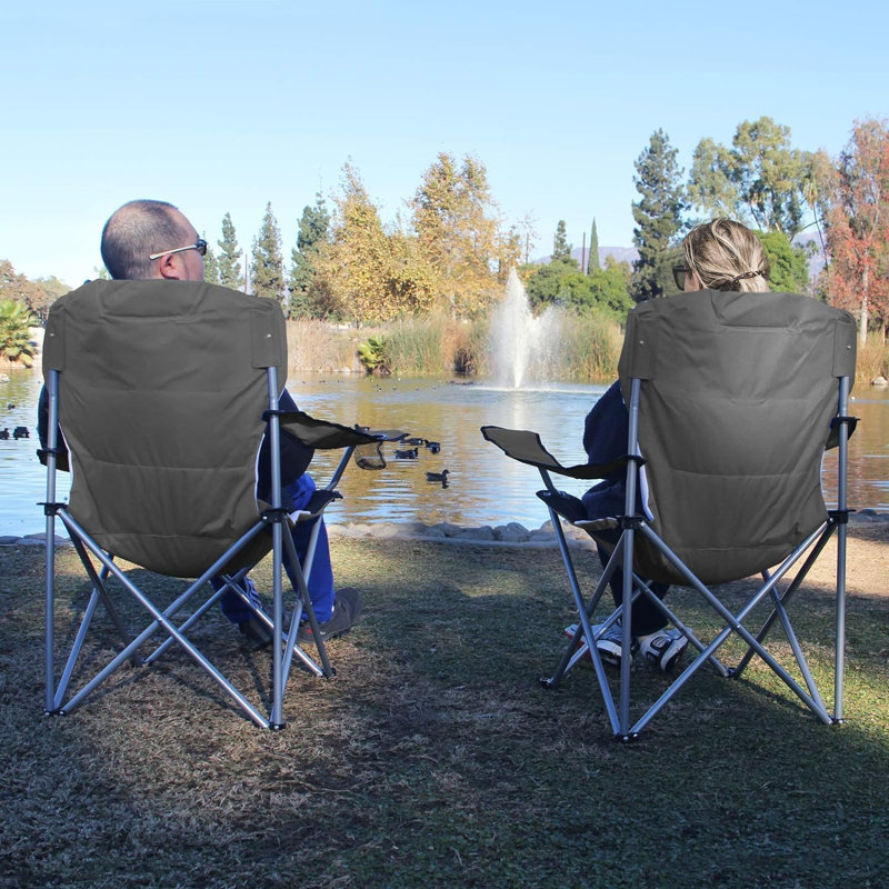 Chaises de camping surdimensionnées Madeira Camabel, gris