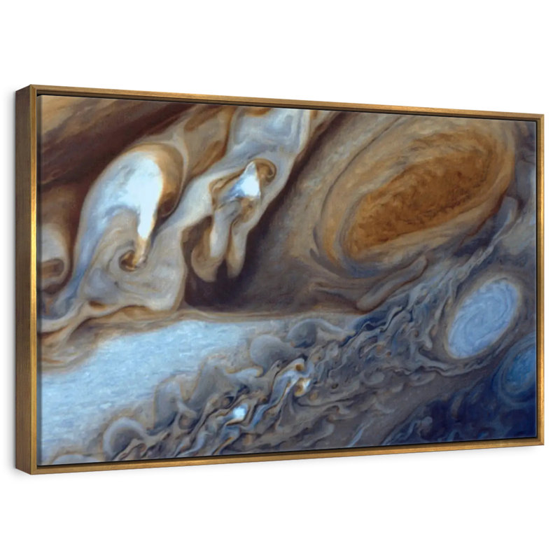 Formation du nuage de Jupiter, Cadre flottant doré, 40 po x 27 po