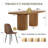 Modern Dining Table Set For 6/8/10 – 79" Dark Wood Dining Table With Dual Pedestal Base & Hidden Storage, Suede Upholstered Chairs, Large Kitchen & Dining Room Set-653613002