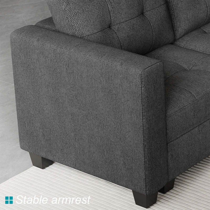 Ashbury Ivery 169.4'' Large U-Shaped Variable Sectional Couch Module Polyester Blend Sofa with Storage, Gray Linen Blend