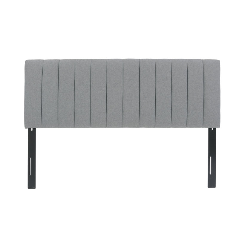 Ali Channel Upholstered Headboard, Light Blue, Queen