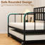 Lit de jour simple avec lit gigogne, structure de lit en métal pour chambre d'amis, peu encombrant, éléments classiques de style moderne, support robuste, rangement inférieur, assemblage facile, construction facile
