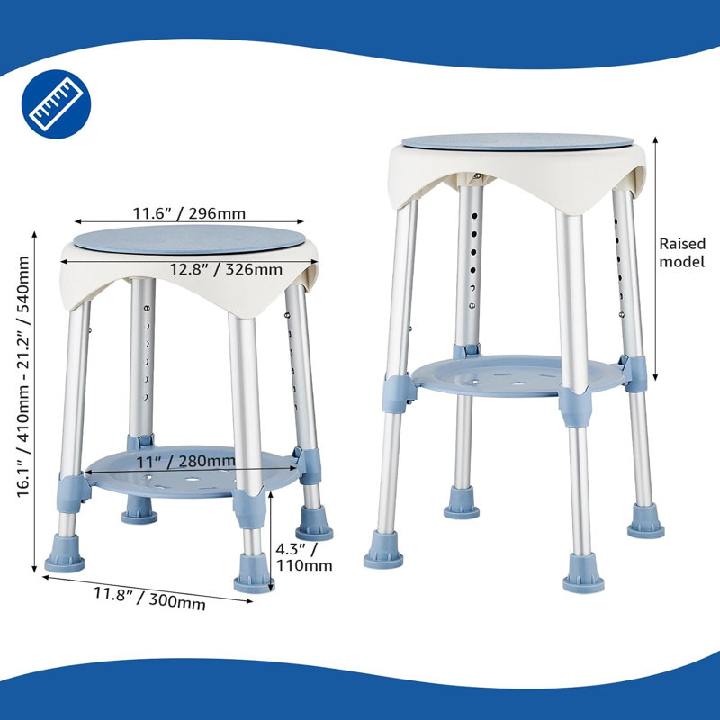 Chaise de douche avec tabouret de douche