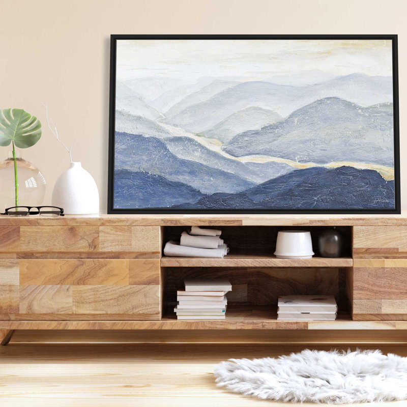 Blue Mountains - Peinture, L 33,5 po x H 21,5 po, Cadre noir
