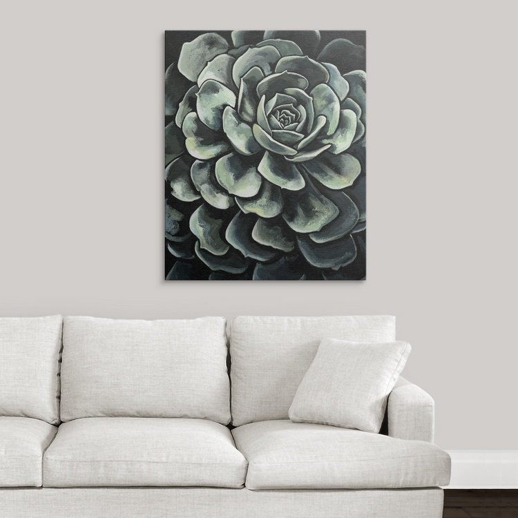 « ii » megan meagher, reproduction d’art Lunar Succulent, H 48 po x l 38 po x P 1,5 po, Toile