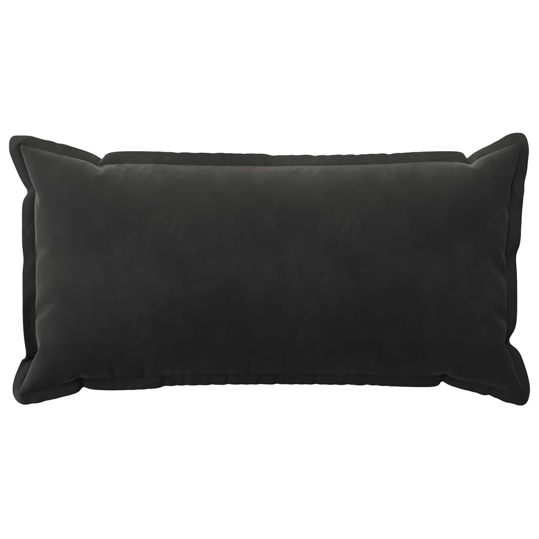 Vidaxl Cushion Cover 6 Pcs Houten Black 40 X 80 Cm Velvet, Black - Image 2