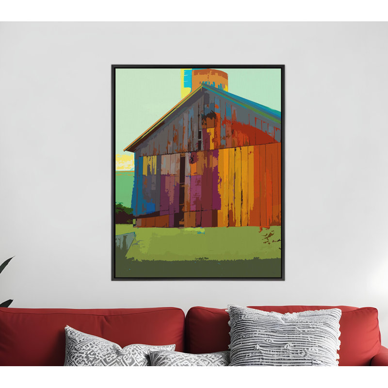 Art mural à cadre flottant Country Barn