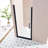 34-35.5"W X 75"H Pivot Single Swing Shower Door, Aluminium Alloy In Matte Black, 1/4" (6Mm) Thick SGCC Tempered Clear Glass.