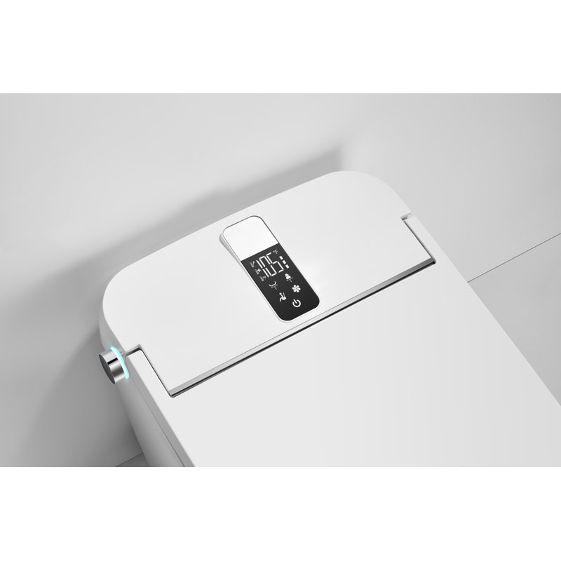 Breezebath Smart Bidet Toilet with 10-Inch Rough-In, Auto Open/Close Lid, Auto Flush, Heated Seat, Warm Water Wash, Air Dryer, Digital Display, Night Light, Deodorizer and Antibacterial Glaze,T305W-10