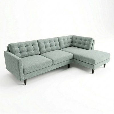 USA-Made L-Shaped Sectional Sofa with 5-Day Shipping and Custom Fabric Options