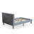 2-Pc Platform Full Size Bed Set with 1 Bed Frame and a Night Stand for Bedrooms - Reliable and Sturdy Construction - Denim Blue Linen Fabric-88016231-20742782