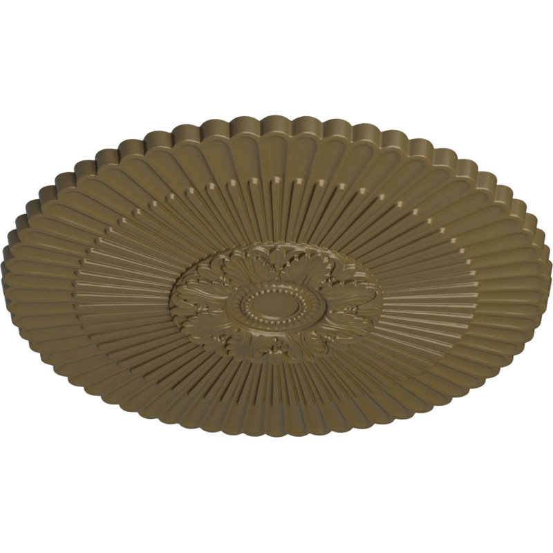 Médaillon de plafond Endurathane Nexus, DO de 41 po x P 1 5/8 po, convient aux auvents de 7 1/4 po ou moins, peint avec une finition de boue Mississippi peinte à la main