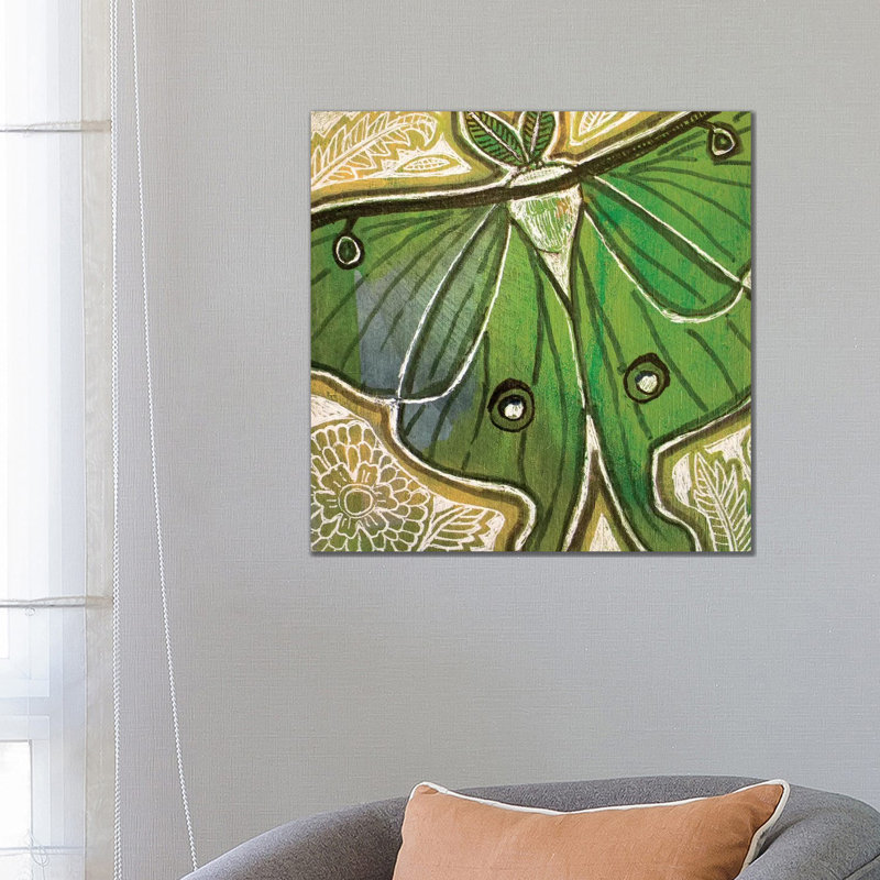 Little Luna Moth 1 Piece Wrapped Canvas Wall Art, 66.04 cm H x 66.04 cm W x 1.91 cm D