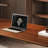 Nut-brown + Black Rectangular Hight adjustable Solid + Manufactured Wood + Steel desk-108222187