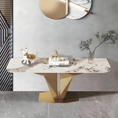 Console de style italien en pierre frittée.