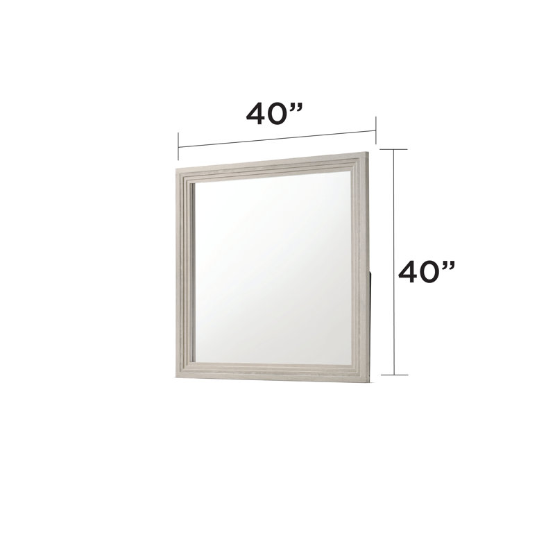 Miroir 2041 Highland en blanc, Blanc