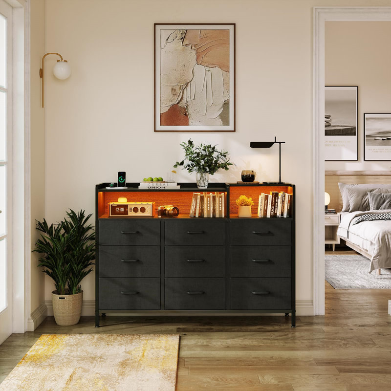 130cm W 9 - Drawer Chest of Drawers