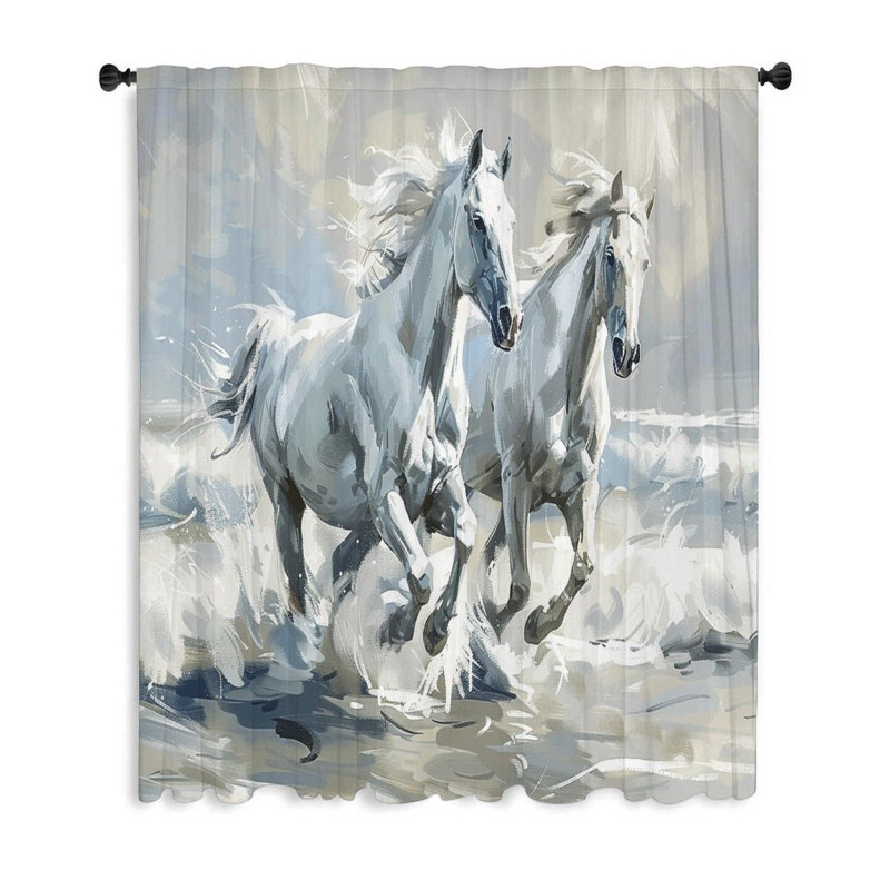 Rideaux, rideaux occultant et rideaux Horses, L 50 po x L 96 po
