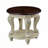 Solid Wood Round End Table with Shelf-1518809808