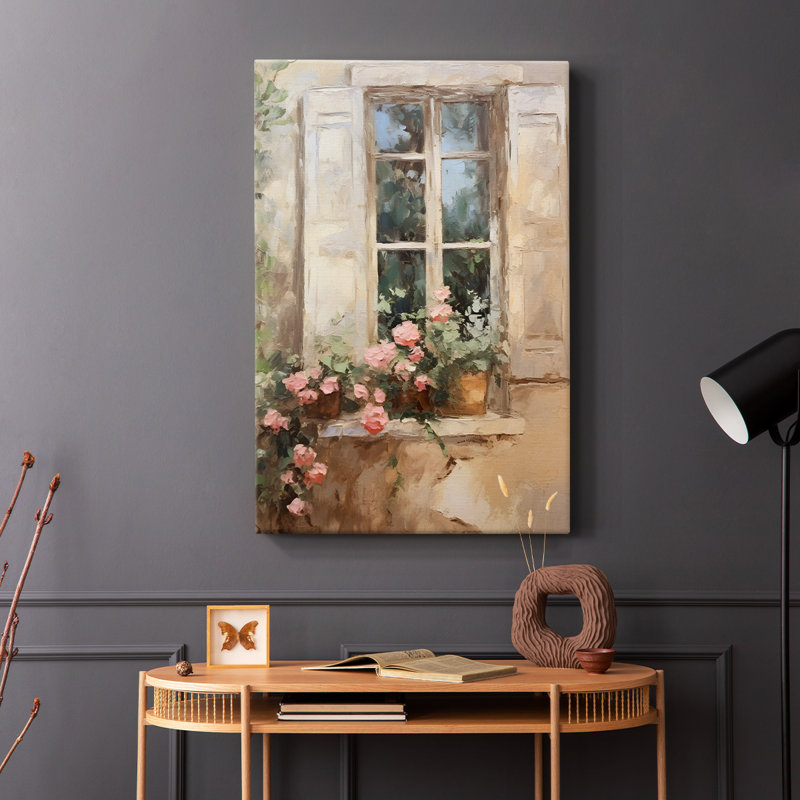 Imprimé floral rétro CCxxxvi - galerie enveloppée de cavas, H 18 po x l 12 po