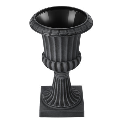 Pots de fleurs en plastique gris classique, 35 x 58 cm, parfaits pour les mariages, les fêtes, les événements, la maison, la scène, le jardin, le balcon, la terrasse, le porche, et pour une utilisation intérieure et extérieure.